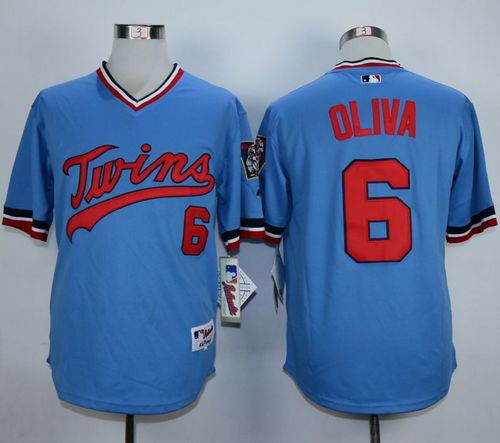 Twins #6 Tony Oliva Light Blue 1984 Turn Back The Clock Stitched MLB Jersey - Click Image to Close